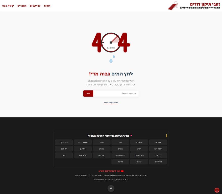 בניית אתר לעסק בתחום דודי השמש